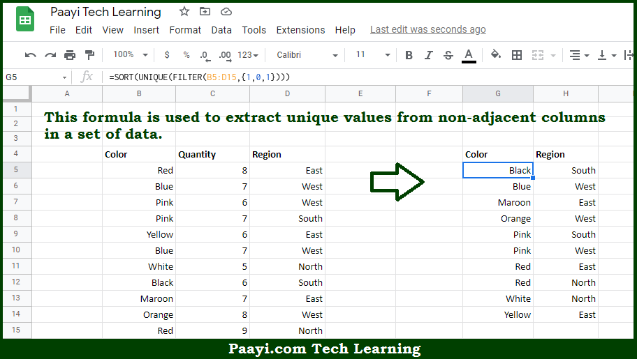 get-unique-values-with-non-adjacent-columns-in-google-sheets