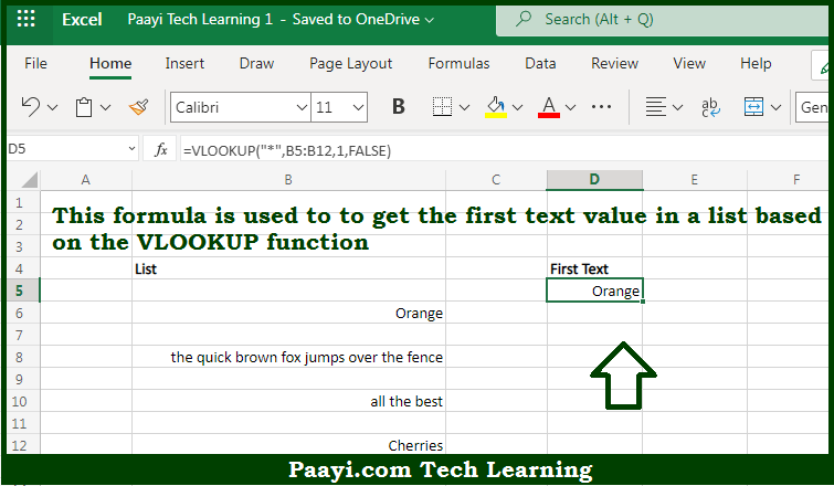 Get Text Value In Excel