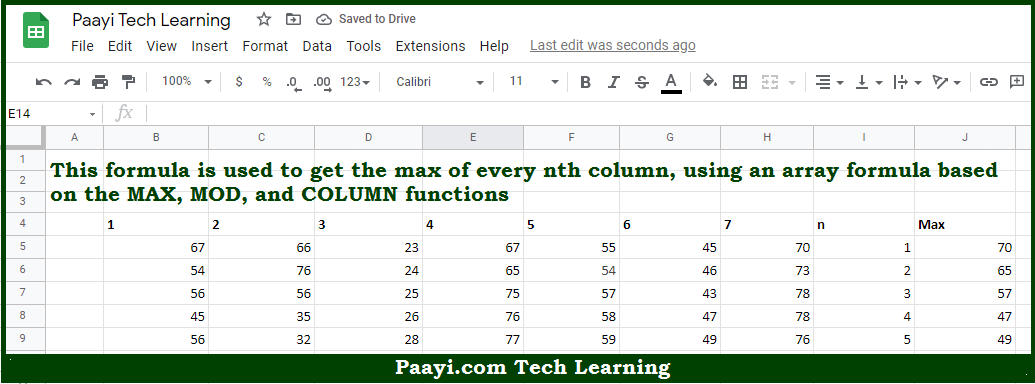 excel-formula-max-of-every-nth-column-exceljet