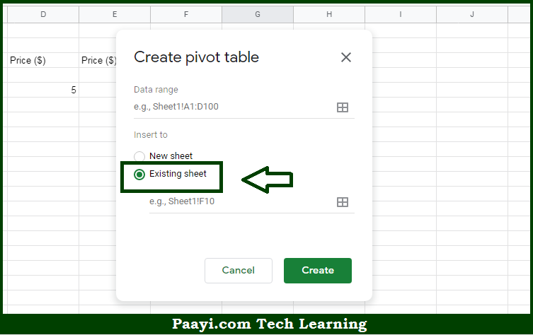 How to Create Pivot Table Chart on Same Spreadsheet in Google Sheets